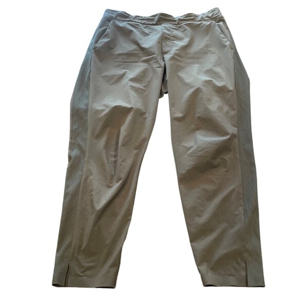 Athleta Sz 12 Brooklyn Ankle Pant Moss Olive Green Athleisure Lightweight Active - Picture 1 of 13
